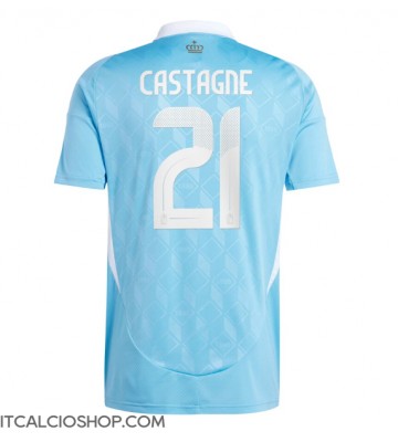 Belgio Timothy Castagne #21 Seconda Maglia Europei 2024 Manica Corta